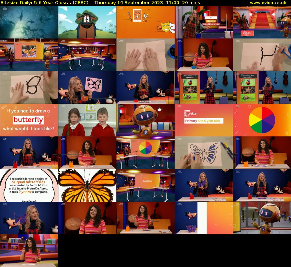 Bitesize Daily: 5-6 Year Olds:... (CBBC) Thursday 14 September 2023 11:00 - 11:20
