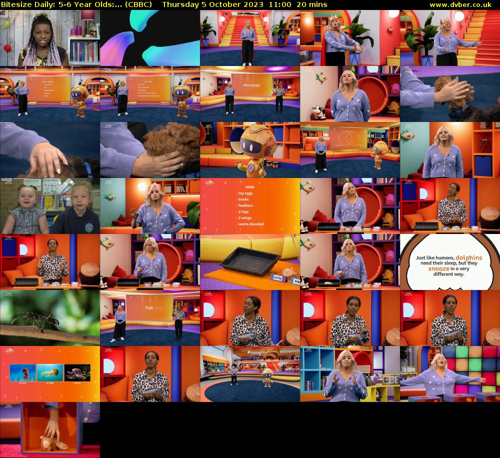 Bitesize Daily: 5-6 Year Olds:... (CBBC) Thursday 5 October 2023 11:00 - 11:20