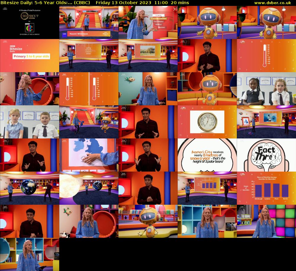 Bitesize Daily: 5-6 Year Olds:... (CBBC) Friday 13 October 2023 11:00 - 11:20