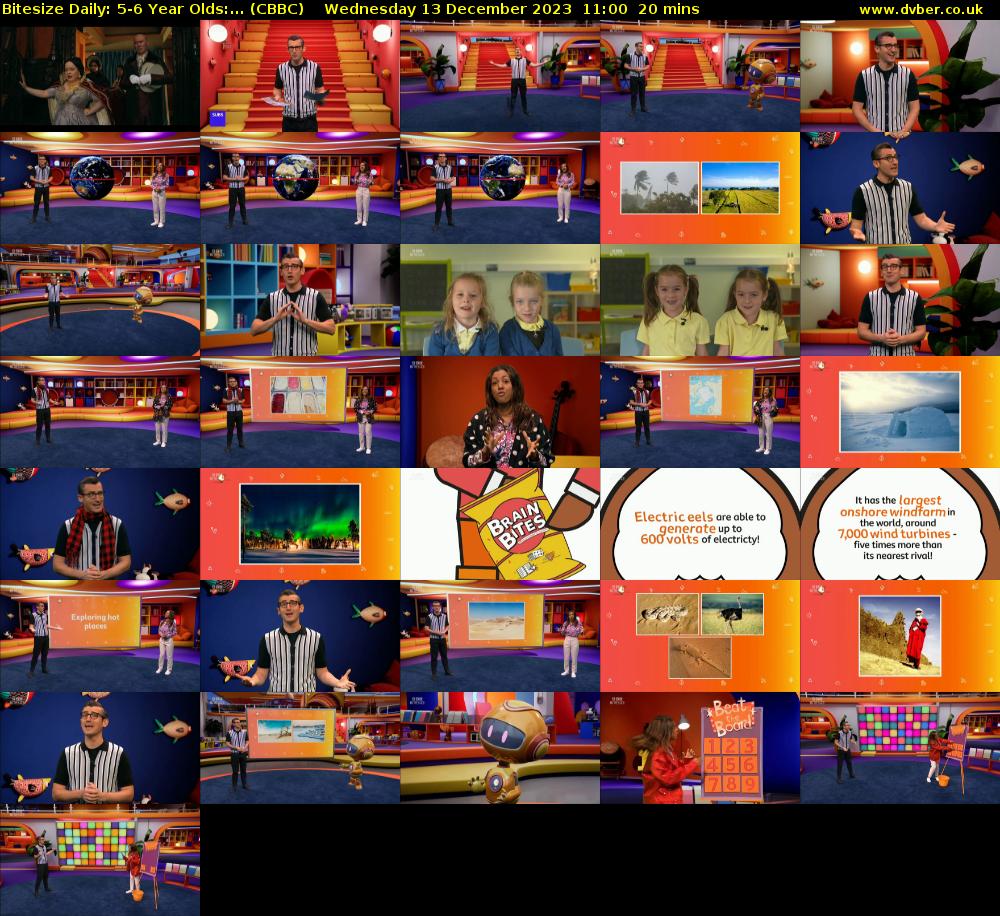 Bitesize Daily: 5-6 Year Olds:... (CBBC) Wednesday 13 December 2023 11:00 - 11:20