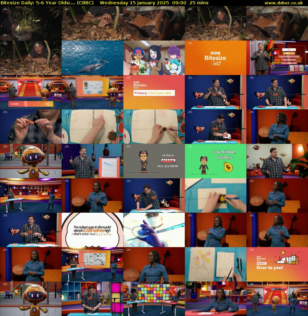 Bitesize Daily: 5-6 Year Olds:... (CBBC) Wednesday 15 January 2025 09:00 - 09:25