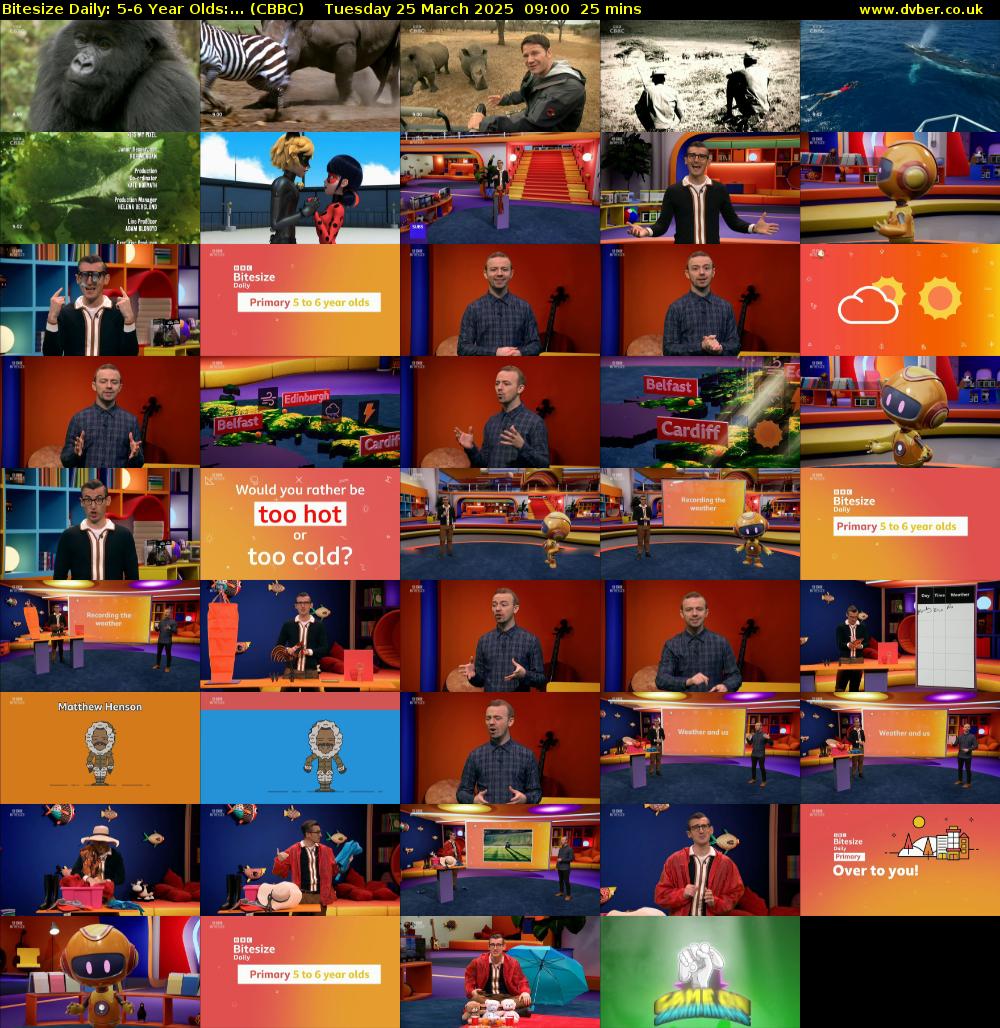 Bitesize Daily: 5-6 Year Olds:... (CBBC) Tuesday 25 March 2025 09:00 - 09:25
