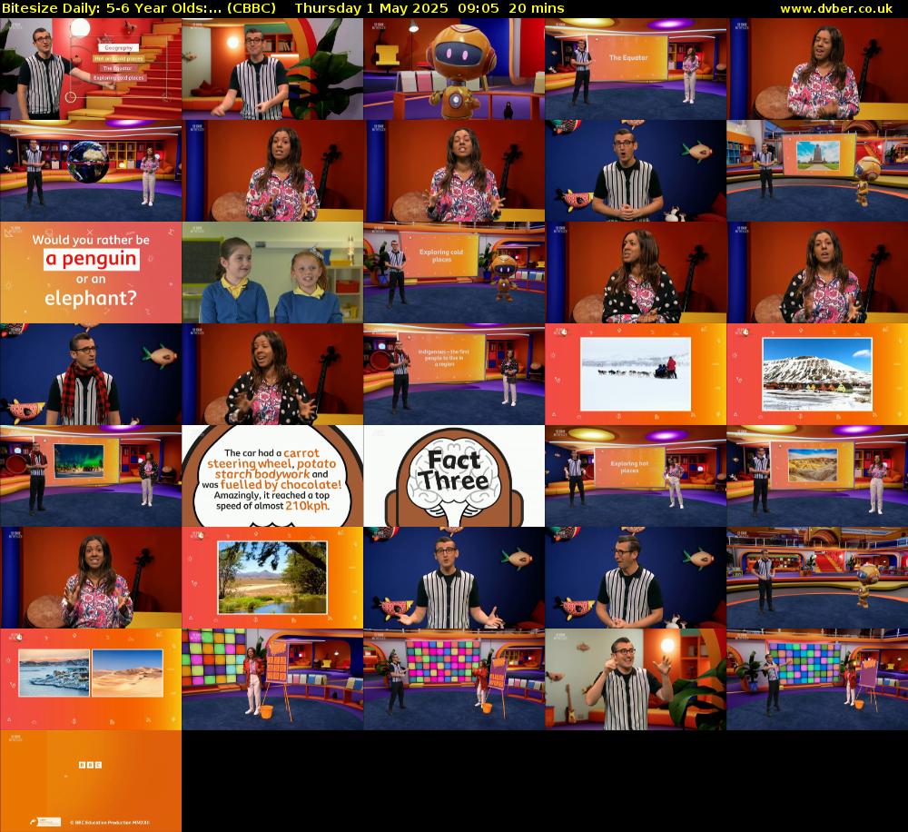 Bitesize Daily: 5-6 Year Olds:... (CBBC) Thursday 1 May 2025 09:05 - 09:25