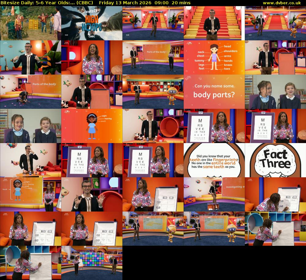 Bitesize Daily: 5-6 Year Olds:... (CBBC) Friday 13 March 2026 09:00 - 09:20