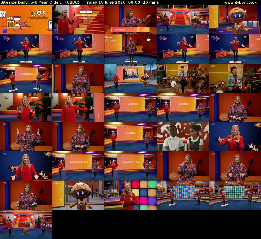 Bitesize Daily: 5-6 Year Olds:... (CBBC) Friday 19 June 2026 09:00 - 09:20