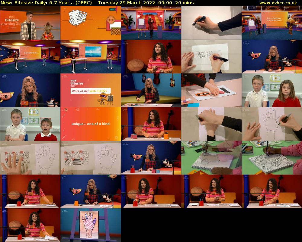 Bitesize Daily: 6-7 Year... (CBBC) Tuesday 29 March 2022 09:00 - 09:20