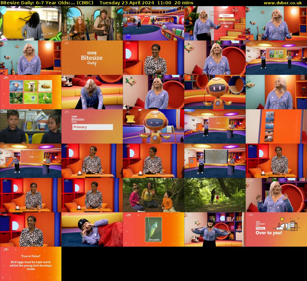 Bitesize Daily: 6-7 Year Olds:... (CBBC) Tuesday 23 April 2024 11:00 - 11:20