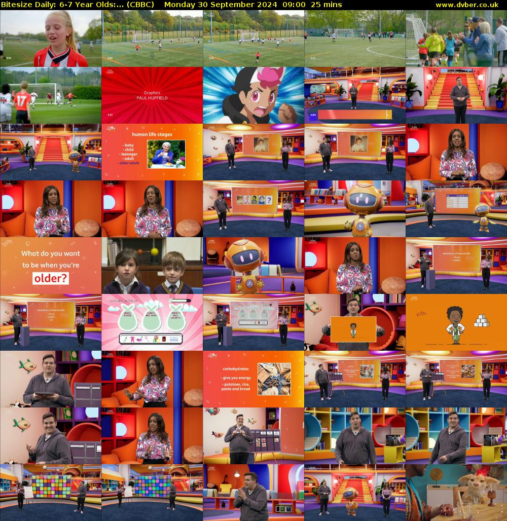 Bitesize Daily: 6-7 Year Olds:... (CBBC) Monday 30 September 2024 09:00 - 09:25