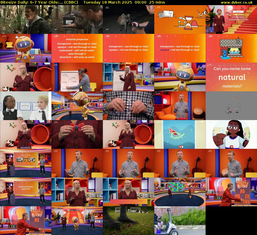 Bitesize Daily: 6-7 Year Olds:... (CBBC) Tuesday 18 March 2025 09:00 - 09:25