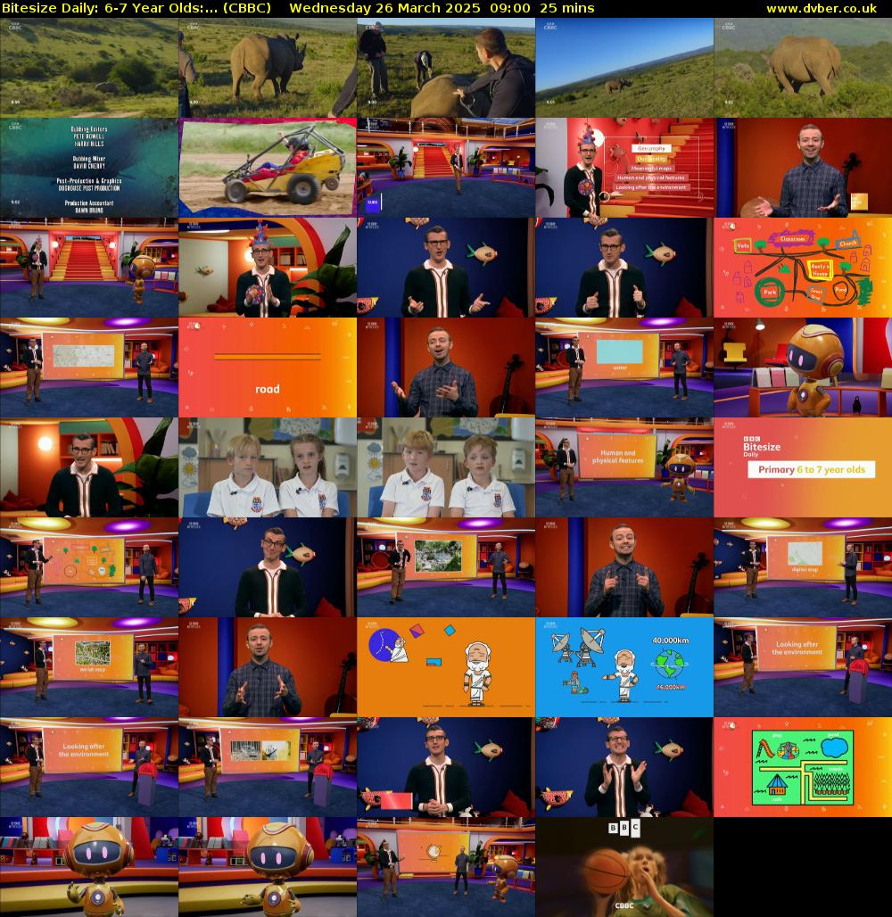 Bitesize Daily: 6-7 Year Olds:... (CBBC) Wednesday 26 March 2025 09:00 - 09:25