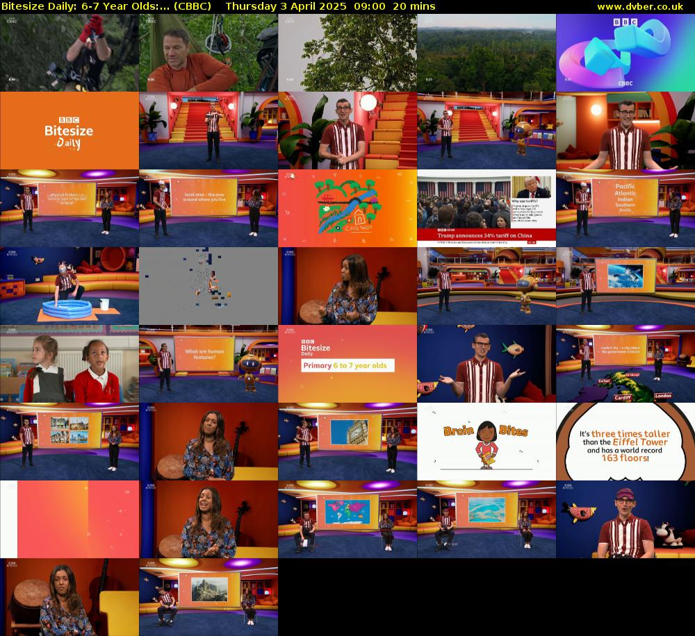 Bitesize Daily: 6-7 Year Olds:... (CBBC) Thursday 3 April 2025 09:00 - 09:20