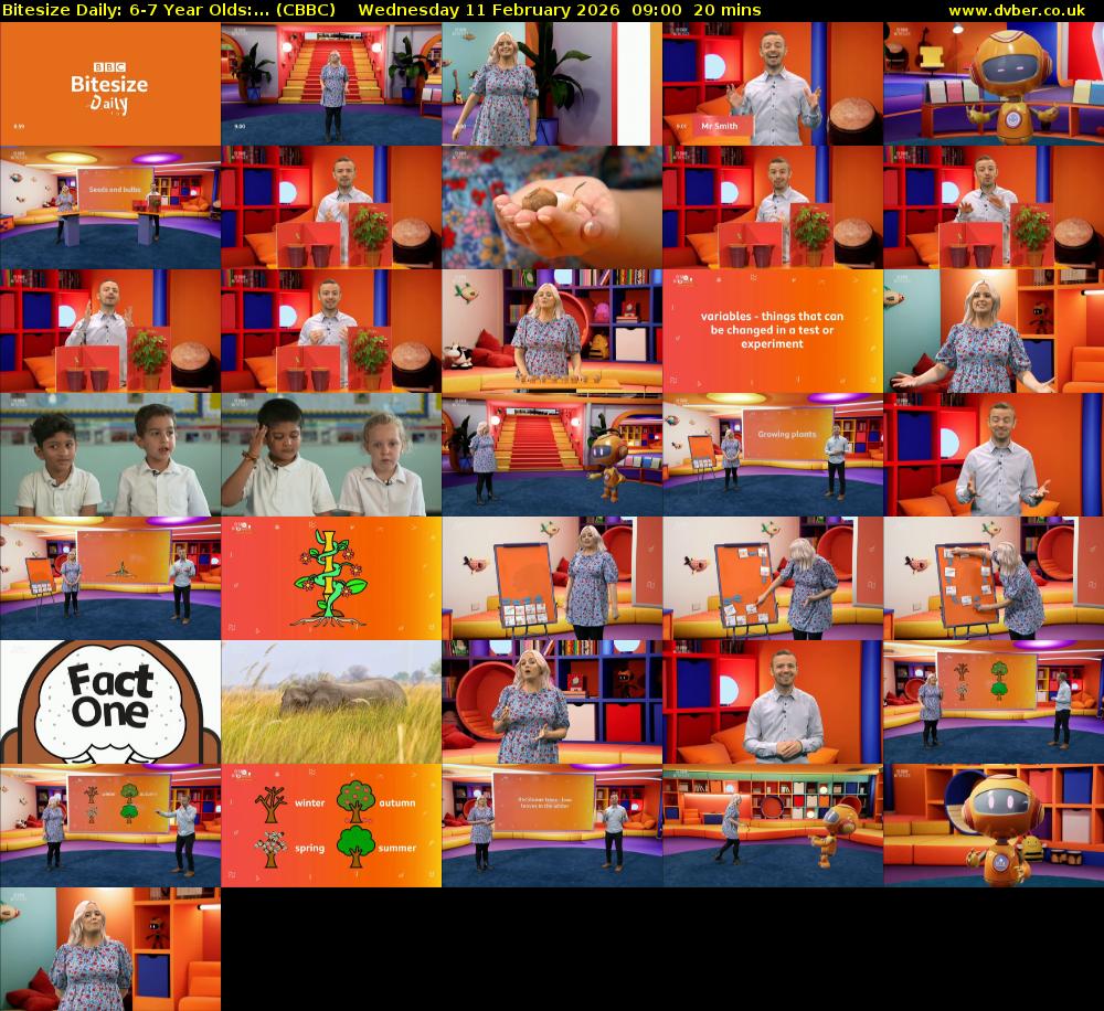 Bitesize Daily: 6-7 Year Olds:... (CBBC) Wednesday 11 February 2026 09:00 - 09:20