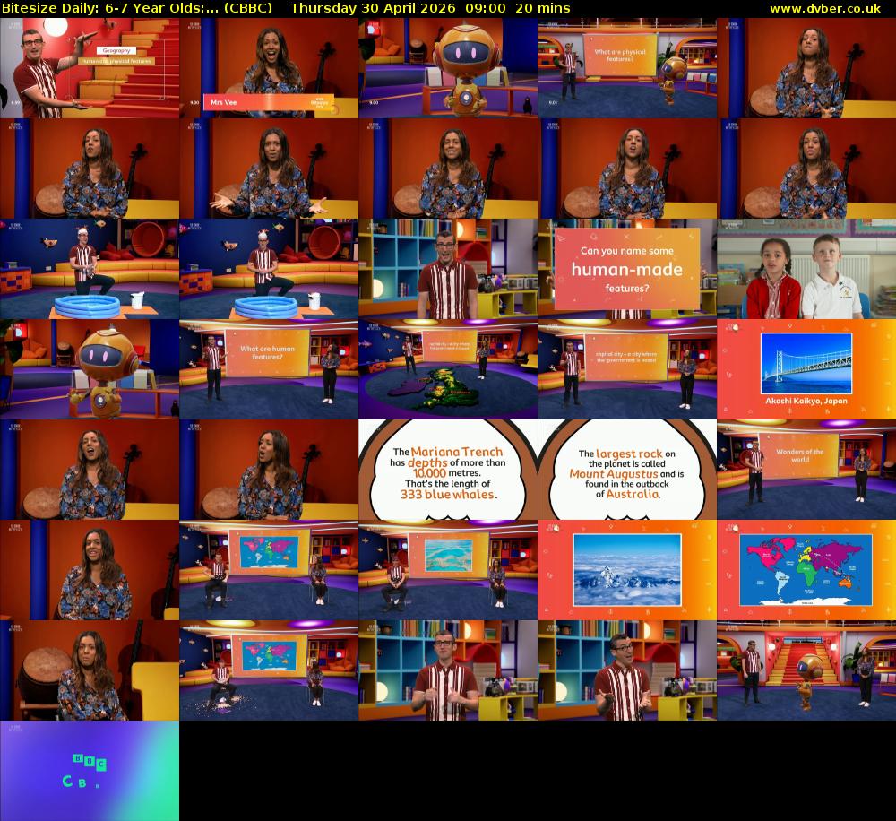 Bitesize Daily: 6-7 Year Olds:... (CBBC) Thursday 30 April 2026 09:00 - 09:20