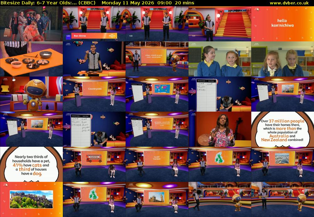 Bitesize Daily: 6-7 Year Olds:... (CBBC) Monday 11 May 2026 09:00 - 09:20