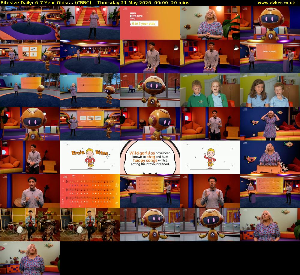 Bitesize Daily: 6-7 Year Olds:... (CBBC) Thursday 21 May 2026 09:00 - 09:20