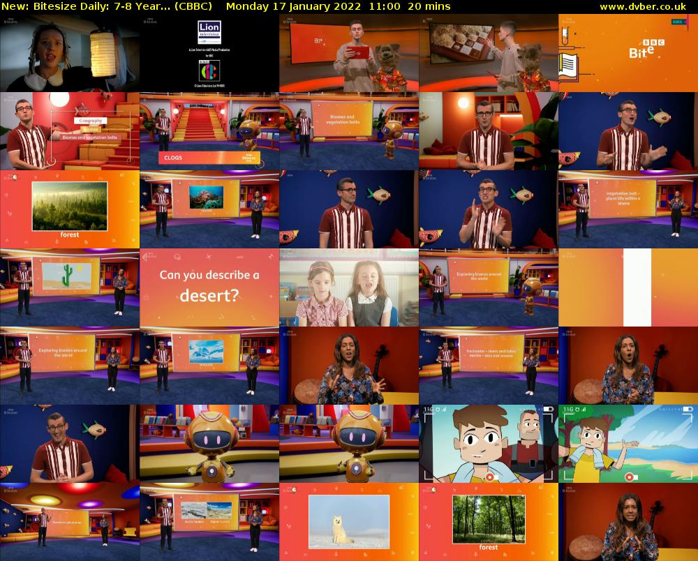 Bitesize Daily: 7-8 Year... (CBBC) Monday 17 January 2022 11:00 - 11:20