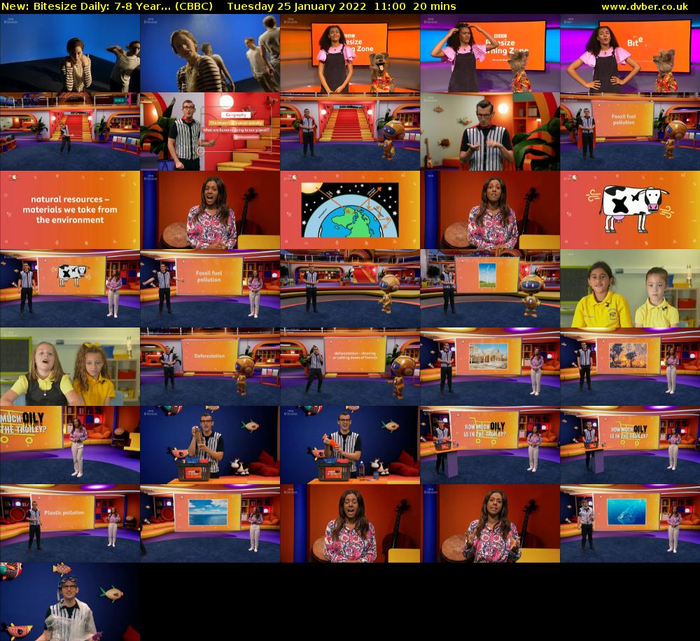 Bitesize Daily: 7-8 Year... (CBBC) Tuesday 25 January 2022 11:00 - 11:20