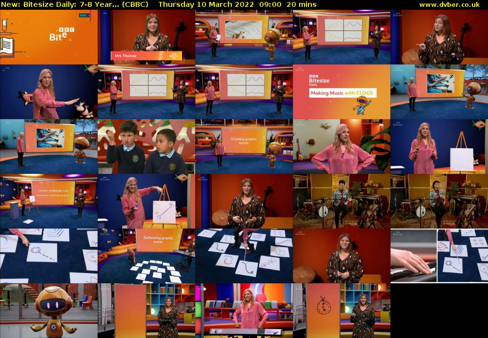 Bitesize Daily: 7-8 Year... (CBBC) Thursday 10 March 2022 09:00 - 09:20