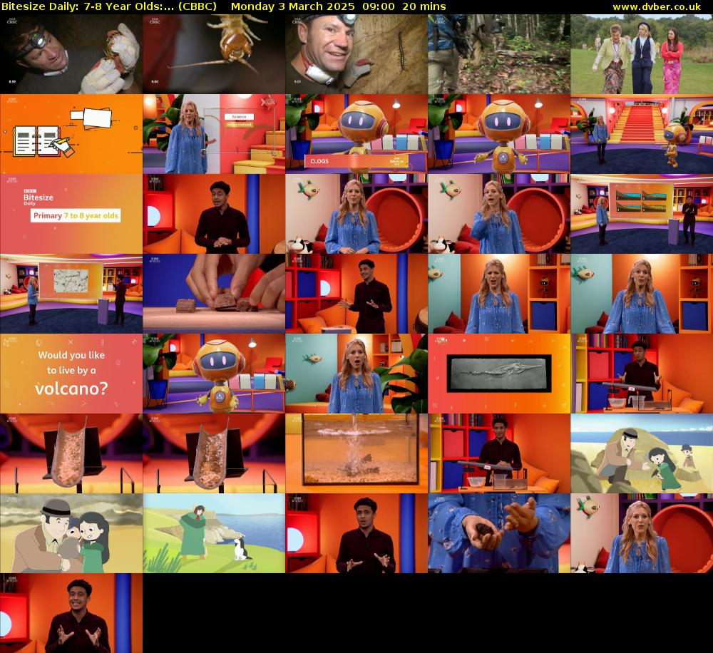 Bitesize Daily: 7-8 Year Olds:... (CBBC) Monday 3 March 2025 09:00 - 09:20