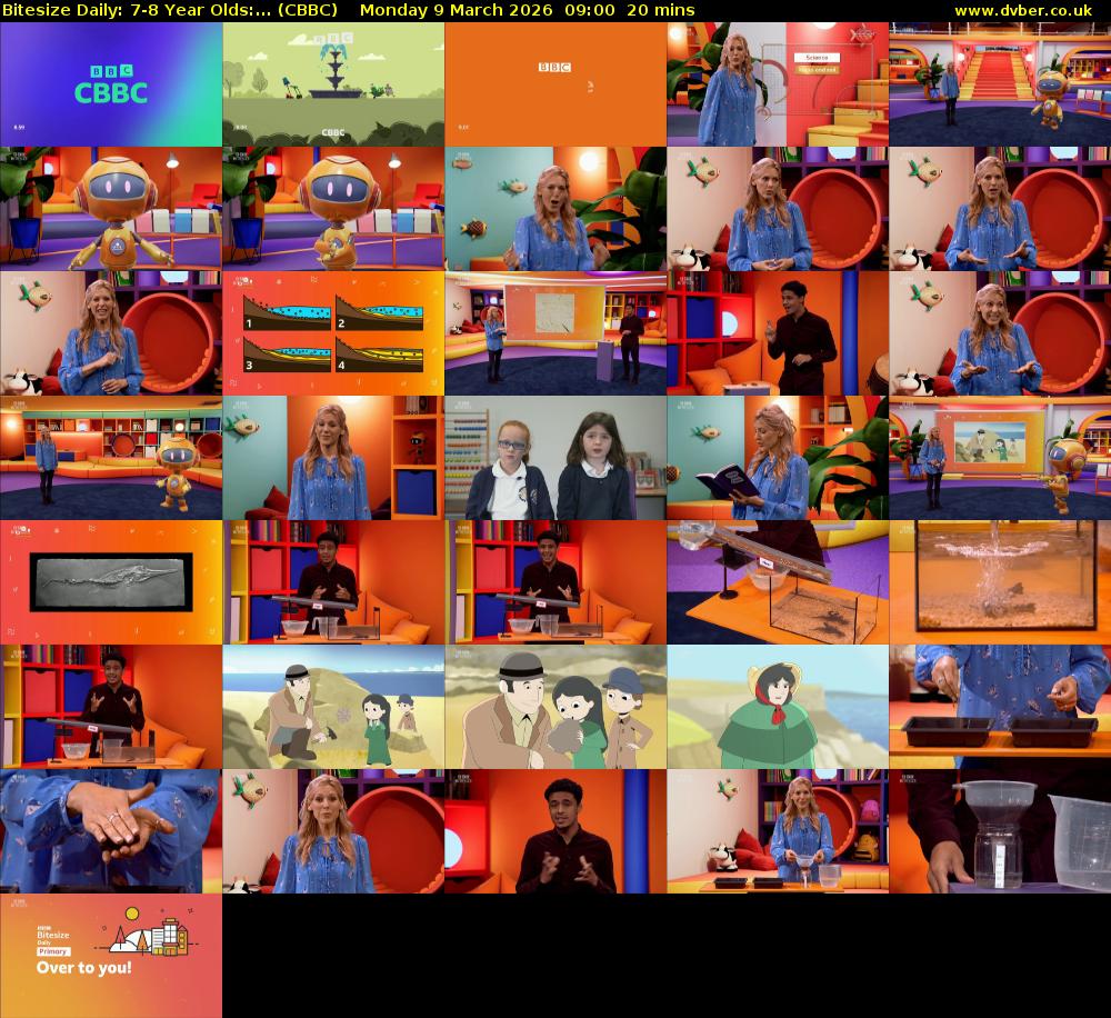 Bitesize Daily: 7-8 Year Olds:... (CBBC) Monday 9 March 2026 09:00 - 09:20