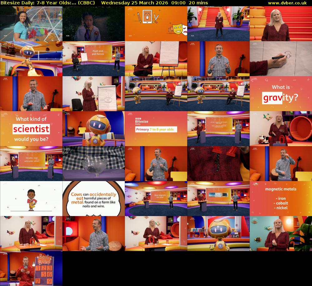 Bitesize Daily: 7-8 Year Olds:... (CBBC) Wednesday 25 March 2026 09:00 - 09:20