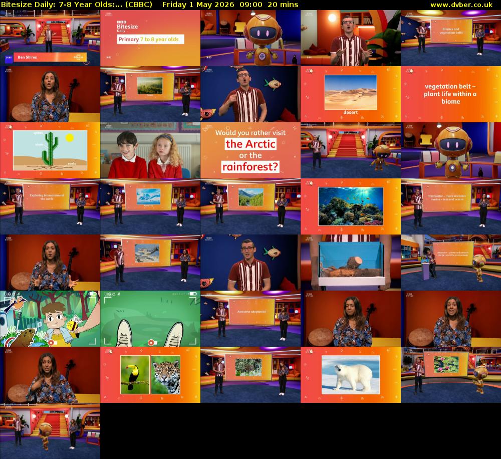 Bitesize Daily: 7-8 Year Olds:... (CBBC) Friday 1 May 2026 09:00 - 09:20