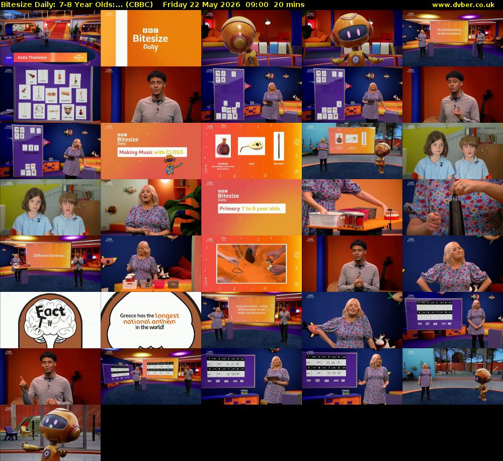 Bitesize Daily: 7-8 Year Olds:... (CBBC) Friday 22 May 2026 09:00 - 09:20