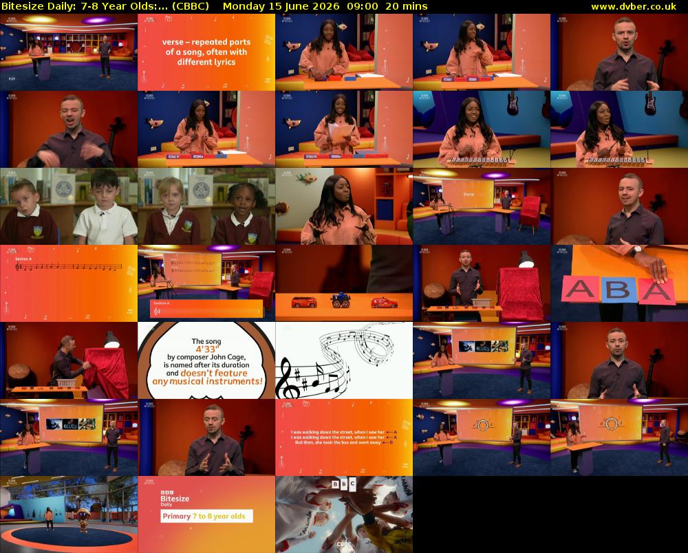 Bitesize Daily: 7-8 Year Olds:... (CBBC) Monday 15 June 2026 09:00 - 09:20