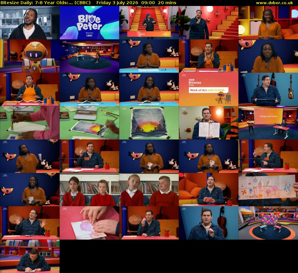Bitesize Daily: 7-8 Year Olds:... (CBBC) Friday 3 July 2026 09:00 - 09:20