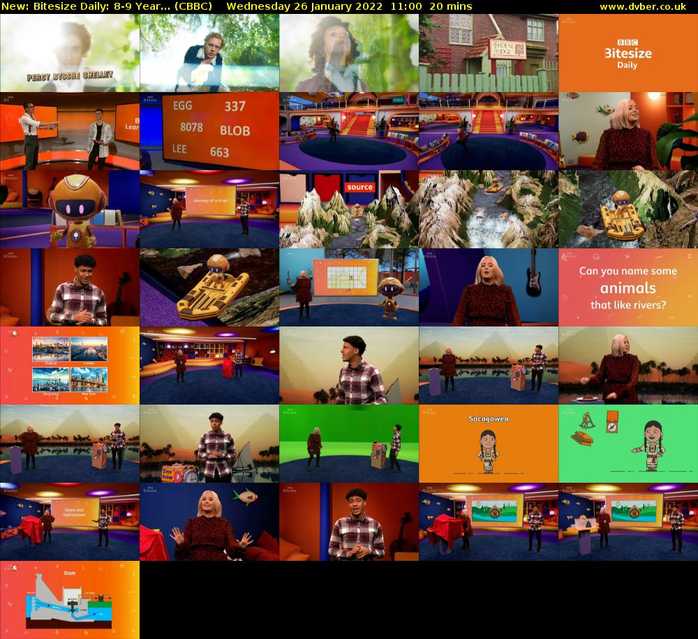 Bitesize Daily: 8-9 Year... (CBBC) Wednesday 26 January 2022 11:00 - 11:20