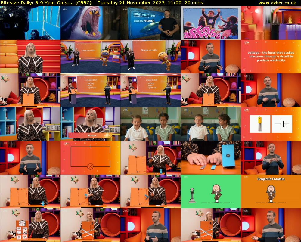 Bitesize Daily: 8-9 Year Olds:... (CBBC) Tuesday 21 November 2023 11:00 - 11:20