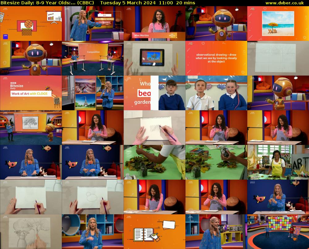 Bitesize Daily: 8-9 Year Olds:... (CBBC) Tuesday 5 March 2024 11:00 - 11:20