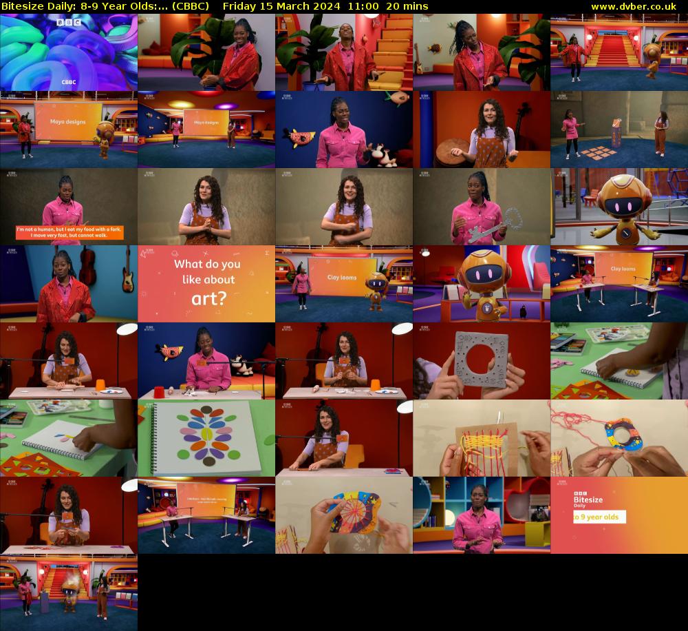 Bitesize Daily: 8-9 Year Olds:... (CBBC) Friday 15 March 2024 11:00 - 11:20