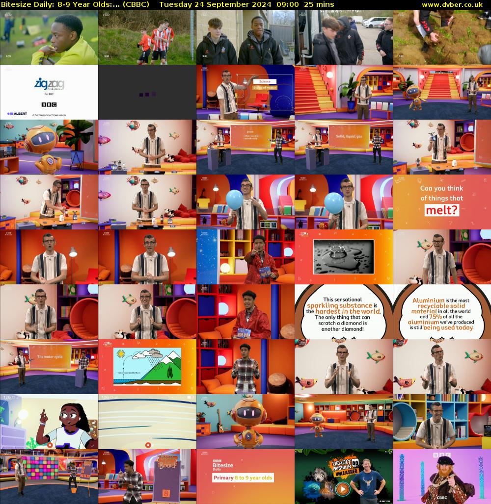 Bitesize Daily: 8-9 Year Olds:... (CBBC) Tuesday 24 September 2024 09:00 - 09:25