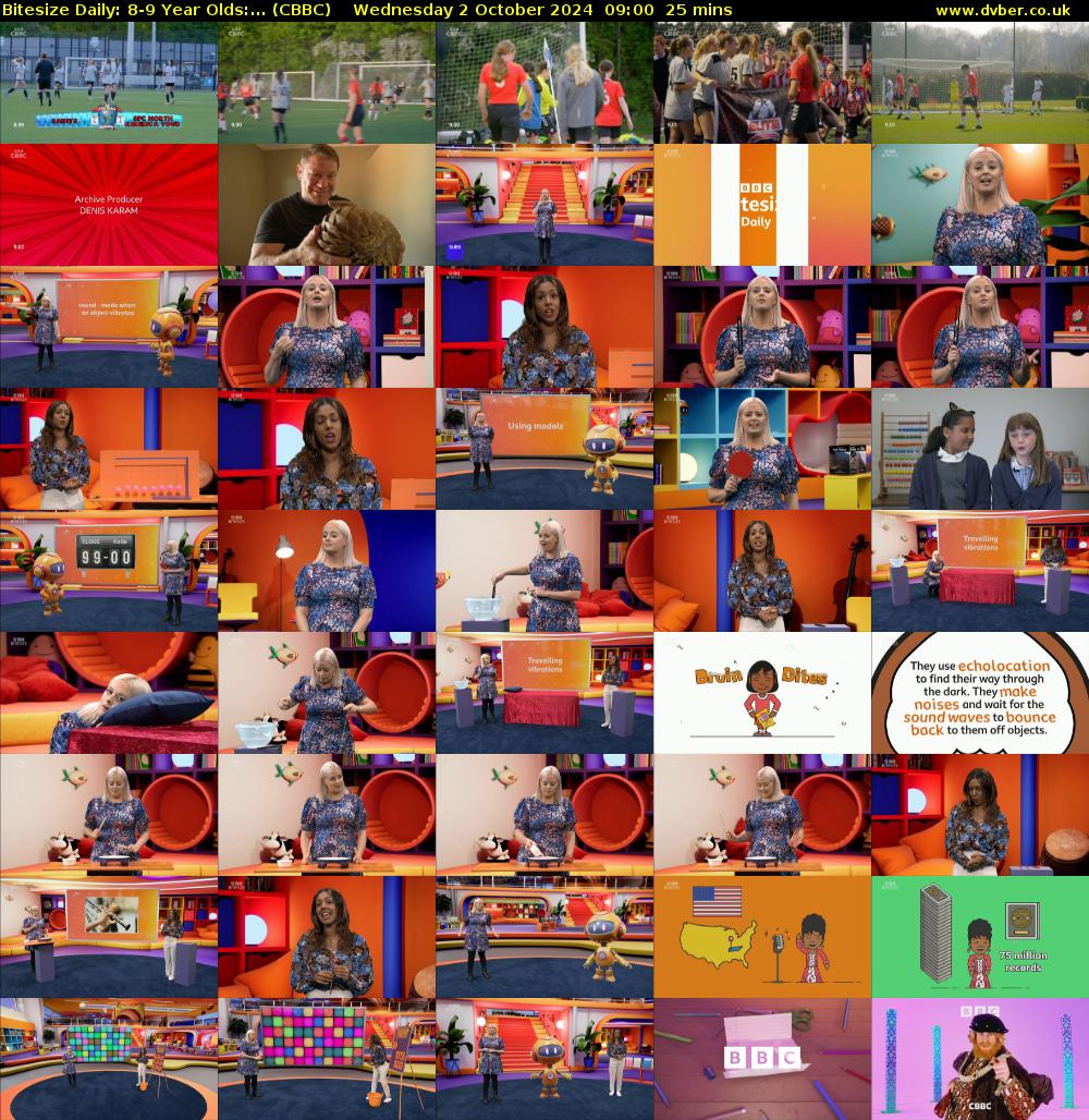 Bitesize Daily: 8-9 Year Olds:... (CBBC) Wednesday 2 October 2024 09:00 - 09:25
