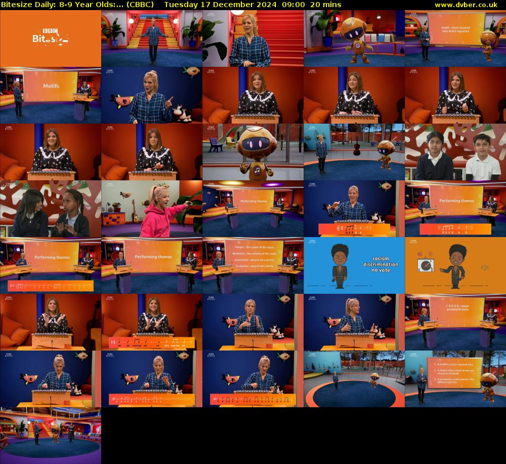 Bitesize Daily: 8-9 Year Olds:... (CBBC) Tuesday 17 December 2024 09:00 - 09:20