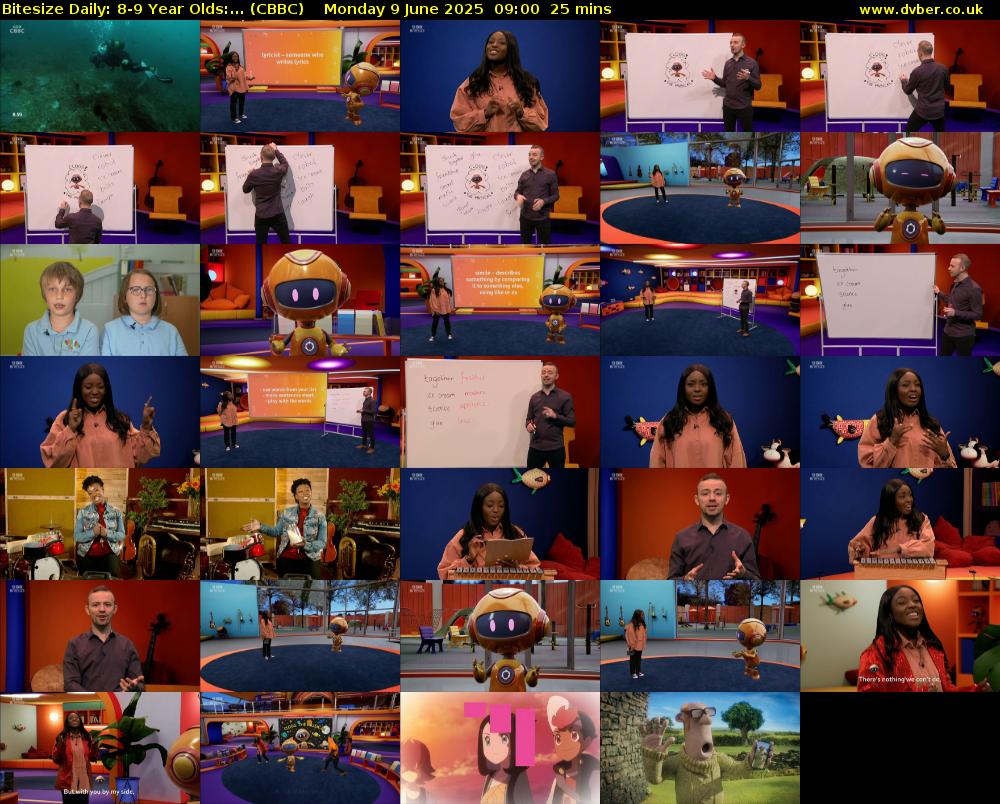 Bitesize Daily: 8-9 Year Olds:... (CBBC) Monday 9 June 2025 09:00 - 09:25