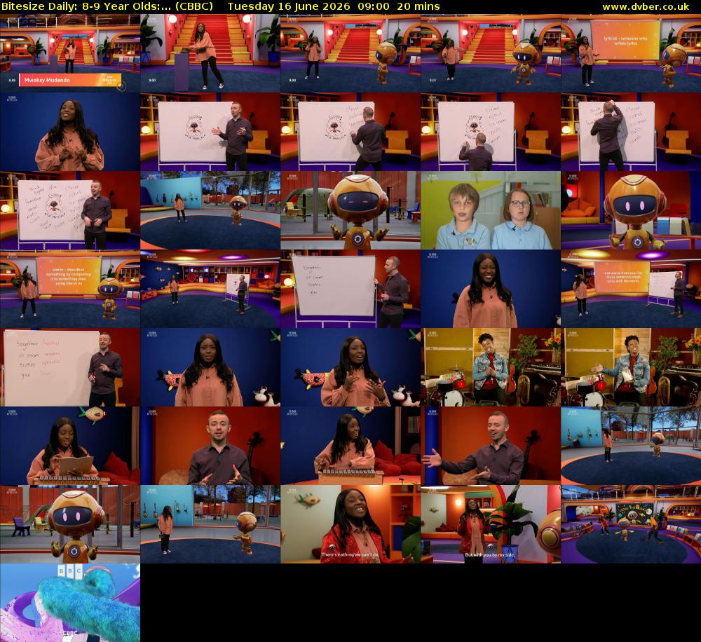 Bitesize Daily: 8-9 Year Olds:... (CBBC) Tuesday 16 June 2026 09:00 - 09:20