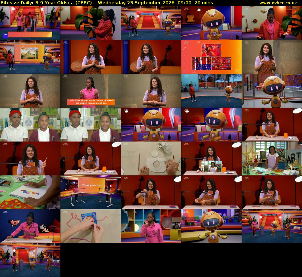 Bitesize Daily: 8-9 Year Olds:... (CBBC) Wednesday 23 September 2026 09:00 - 09:20