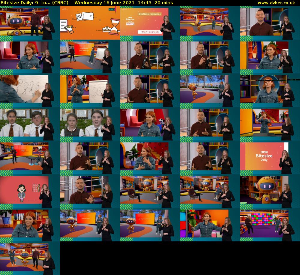 Bitesize Daily: 9- to... (CBBC) Wednesday 16 June 2021 14:45 - 15:05