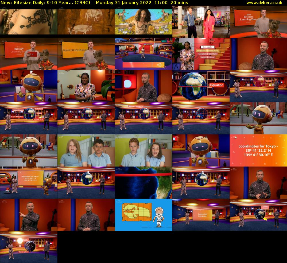 Bitesize Daily: 9-10 Year... (CBBC) Monday 31 January 2022 11:00 - 11:20