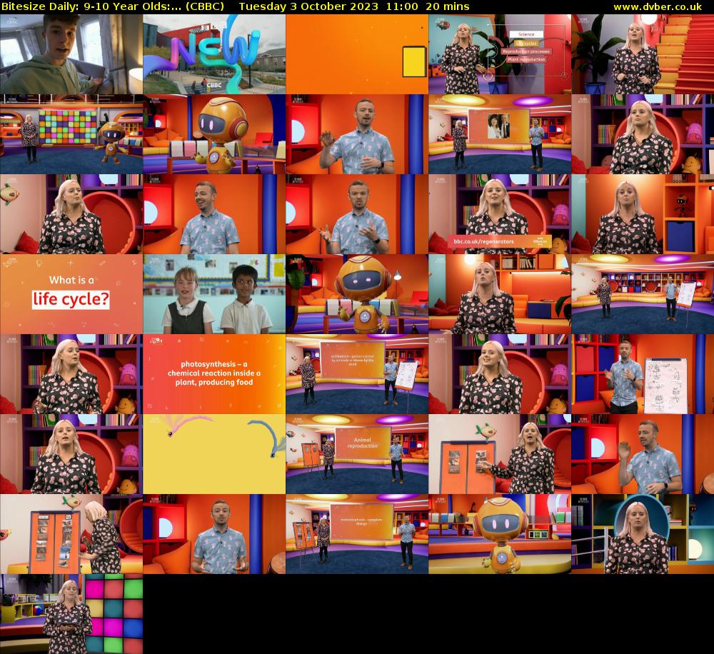 Bitesize Daily: 9-10 Year Olds:... (CBBC) Tuesday 3 October 2023 11:00 - 11:20