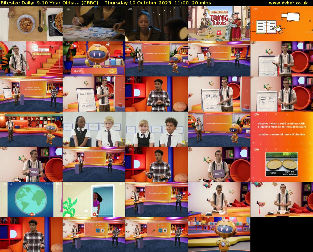 Bitesize Daily: 9-10 Year Olds:... (CBBC) Thursday 19 October 2023 11:00 - 11:20