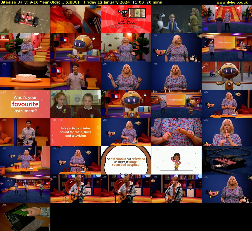 Bitesize Daily: 9-10 Year Olds:... (CBBC) Friday 12 January 2024 11:00 - 11:20