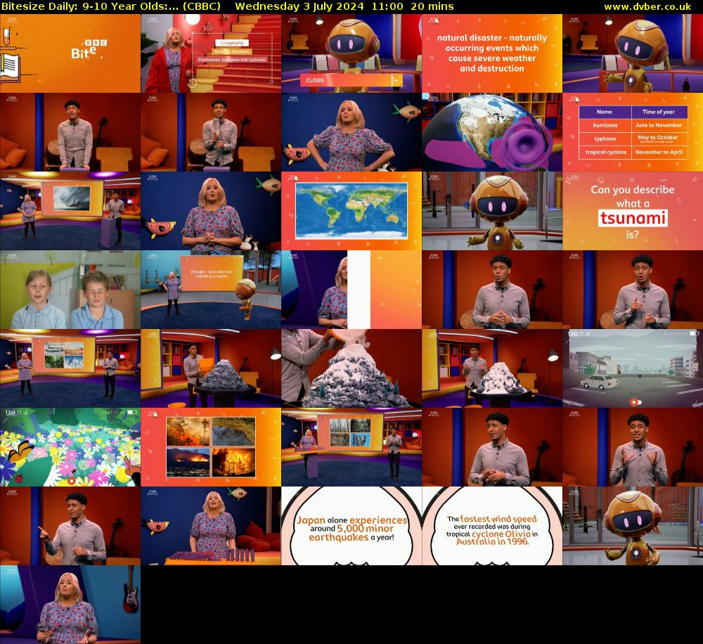 Bitesize Daily: 9-10 Year Olds:... (CBBC) Wednesday 3 July 2024 11:00 - 11:20
