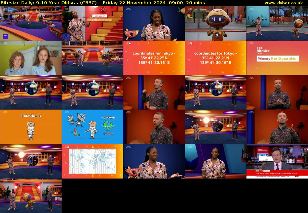 Bitesize Daily: 9-10 Year Olds:... (CBBC) Friday 22 November 2024 09:00 - 09:20