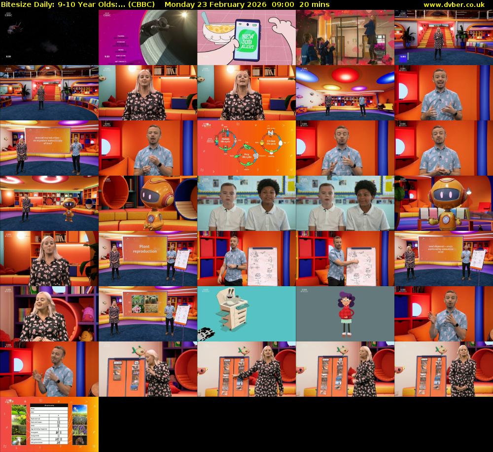 Bitesize Daily: 9-10 Year Olds:... (CBBC) Monday 23 February 2026 09:00 - 09:20