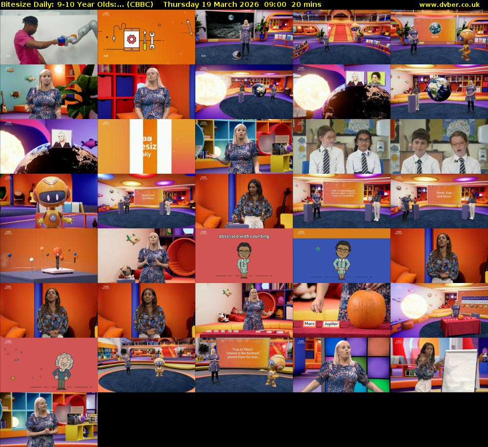 Bitesize Daily: 9-10 Year Olds:... (CBBC) Thursday 19 March 2026 09:00 - 09:20