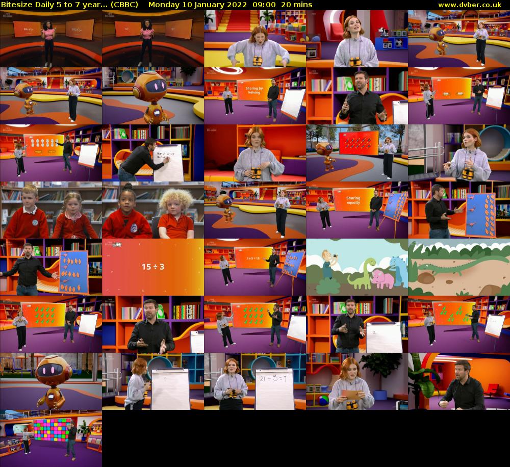 Bitesize Daily 5 to 7 year... (CBBC) Monday 10 January 2022 09:00 - 09:20