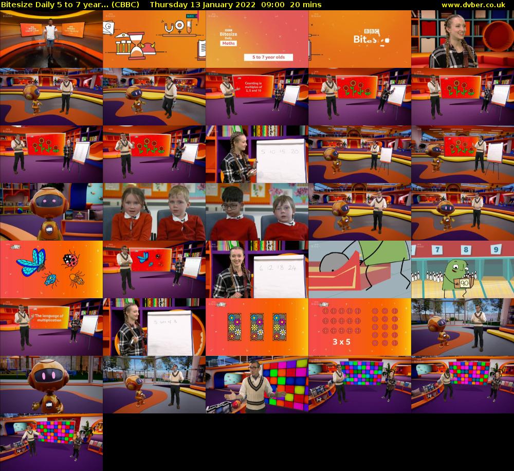 Bitesize Daily 5 to 7 year... (CBBC) Thursday 13 January 2022 09:00 - 09:20